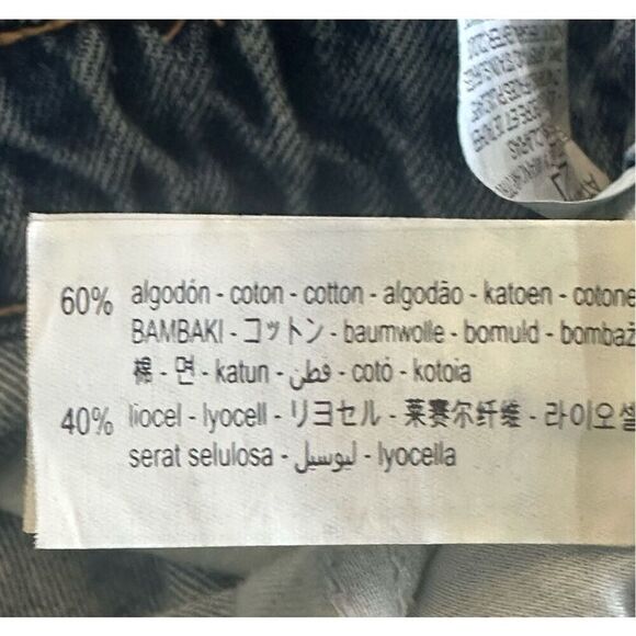 Zara NWT Cotton & Lyocell Denim long Sleeve Button Front Jumpsuit Union Suit NWT - Picture 6 of 6